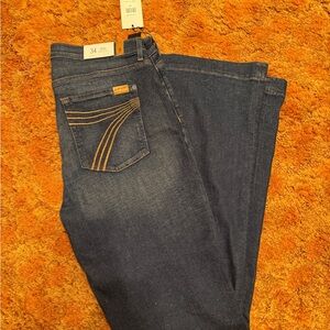 7 For All Mankind Dark Blue Straight Leg Jeans
